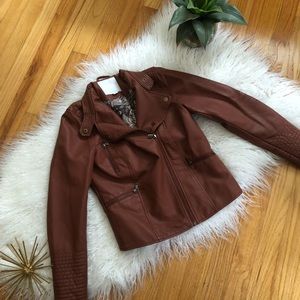 Anthropology Faux Leather Jacket
